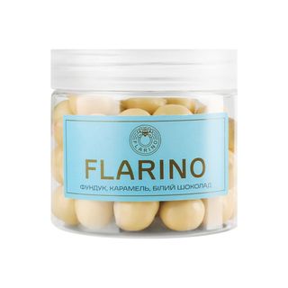 Фундук Flarino карам., білий шоколад, банка 180г