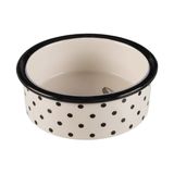 Миска керамічна Zentangle для котів 0,3л/12см біла/чорна