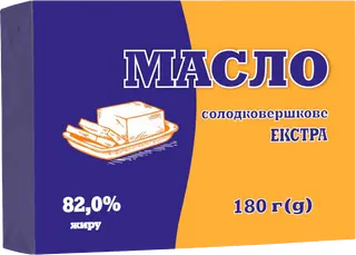 Масло Eкстра солодковершкове 82% 180 г