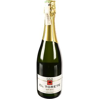 Вино ігристе El Torete 0.75л кава біле напівсухе 11.5%