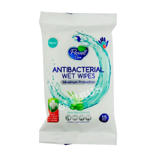 Салфетки влажн Flovell Антибактериальный 15шт