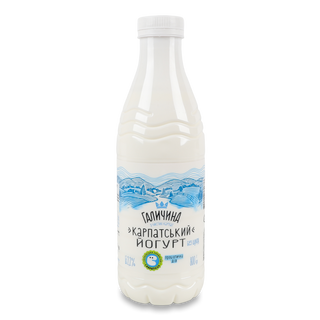 Йогурт «Галичина» «Карпатський» без цукру 2,2%, пет 800г