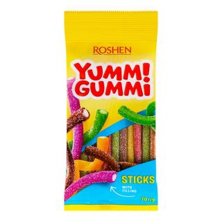 Желейні цукерки ROSHEN Yummi Gummi Sour Sticks / 70г
