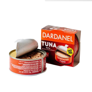 თევზის კონსერვი თინუსის ცხარე / დარდანელი/ მზასუმზირის ზეთში 140გ