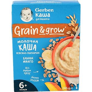 Каша Gerber 240г вівсяно-пшенична банан манго яблоко