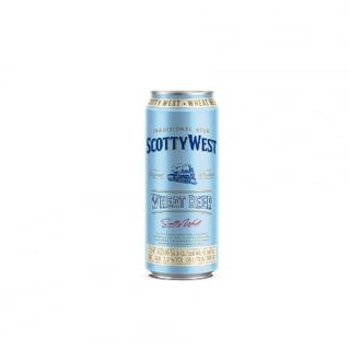 Пивo 0,568 л SCOTTY WEST світле пшеничне нефільтроване 5% об ж/б Латвія