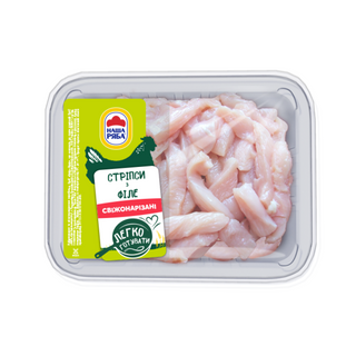Курячі стріпси «Наша Ряба» із філе, лоток 0,5кг