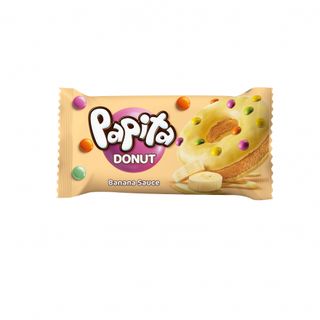 Кекс 40 г Papita з кремом з банановою начинкою та кольоровим драже м/уп Туреччина