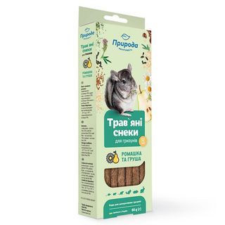 Трав_яні снеки Прирорда РОМАШКА ТА ГРУША для гризунів, 60 г