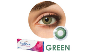 ფერადი ერთდღიანი ლინზა FRESHLOOK ONE DAY მწვანე #1