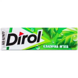 Гумка Dirol Класична м'ята жувальна без цукру 14 г