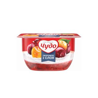 ხაჭო "ჩუდო" ალუბალი-ბალი 4% 100 გრ / 4690228006975