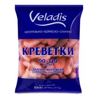 მოხარშული კრევეტი 90\120 1 კგ