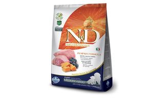 ( PLU 88 ) N&D ძაღლი. გოგრა. ბატკანი & მოცვი - ლეკვი. საშუალო & დიდი ჯიში 1 კგ