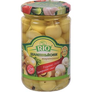 Гриби Pio Шампіньйони 280 г скл. марин.