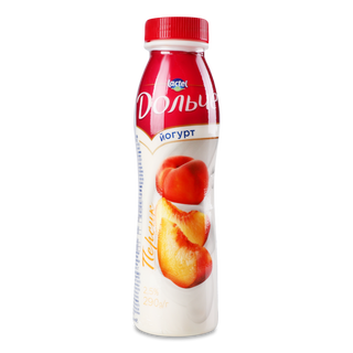 Йогурт Дольче Lactel персик 2,5% 290г