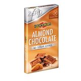 შოკოლადის ფილა უშაქრო რძიანი, ნუშით /QUICK BURY/ 75გრ