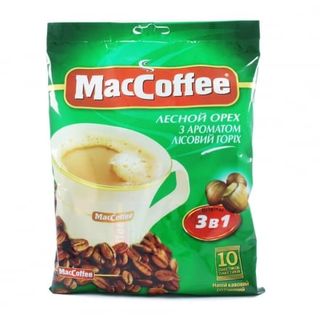Напій кавовий (18г x 10 шт) MacCoffee лісовий горіх розчинний (3 в 1)