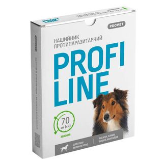 Нашийник Provet PROFILINE для собак для великих порід інсектоакарицид зелений 70 см