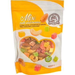 Мікс горіховий Флагман 100г з цукатами