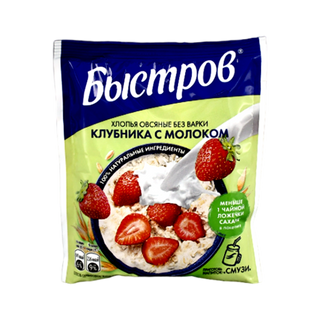 Վարսակի շիլա «Բիստրով» ելակ և կաթ 40գր