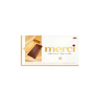 MERCI შოკოლადის ფილა ყავის კრემით 100გრ/4014400914269
