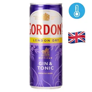 Напій слабоалкогольний Gordon’s Gin+Tonic 0,25л 6,4%