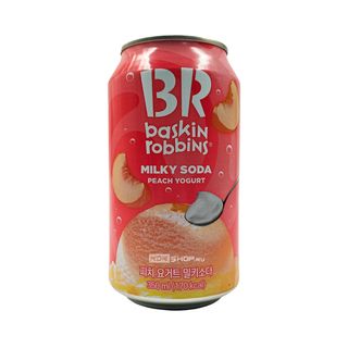 Напиток Baskin Robbins молочно-газированный со вкусом персикового йогурта и мороженого, 350 мл.