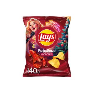 Чипсы Lay's Layz волнистые со вкусом 'Лобстер' 140г