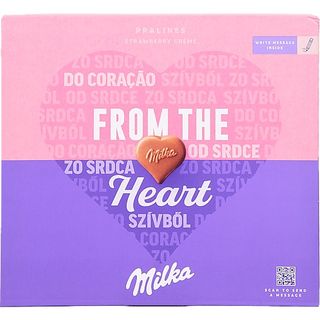 Цукерки Мілка 110 г з кремово-полуничною начинкою