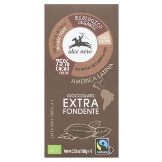 Шоколад Чорний 75% Fairtrade (Латинська Америка) Органічний ТМ Alce Nero 100 г