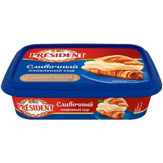 პრეზიდენტი მდნარი ყველი ნაღების 45% 200 გ.