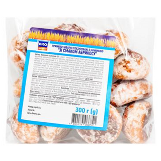 Пряники ЕКО Маркет з абрикосовим смаком 300г п/п