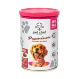 Вологий корм для собак Pet Chef шматочки в желе з яловичиною 415г