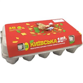 Яйця курячі Київська С1 15шт