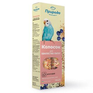 Колосок Природа Фруктовий для папуг, 140 г