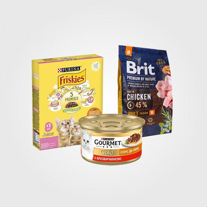 Корм для котів.