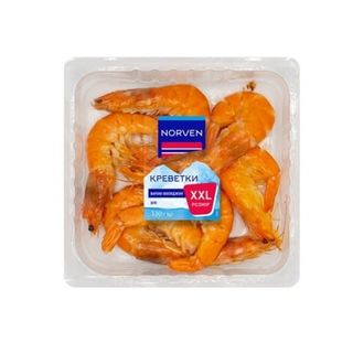 Креветка 330 г Norven ціла охолоджена варена (20-40) п/конт