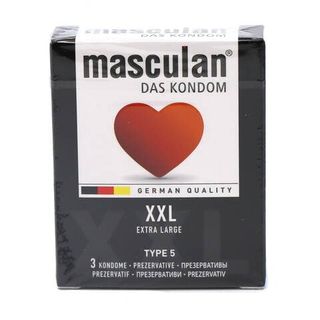 მასკულანი შავი პრეზერვატივი XXL 3 ც/4019042000356 1ც