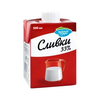 Чудское Озеро, Сливки Чудское Озеро 33% 500Мл, шт, ШК: 4600765025766