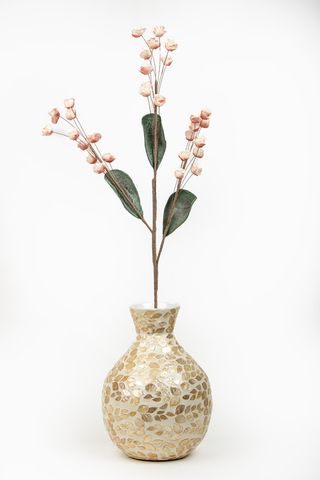 ხელოვნური ყვავილი - TINY ROSE EVA ARTIFICIAL FLOWER 97 CM POWDER