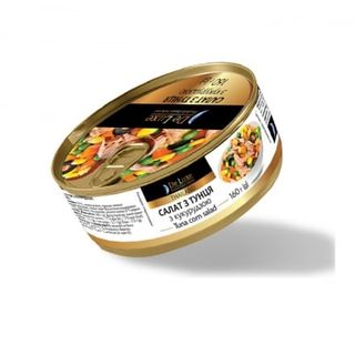 Консерви 160 г De Luxe Foods & Goods Selected салат з тунцем та кукурудзою з/б