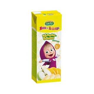 НЕКТАР 200 МЛ  МАША И МЕДВЕДЬ ЯБЛОКО/БАНАН, ШК: 4813163004015