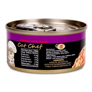 Корм для котів Cat Chef м'ясо курки з кальмарами (80г)