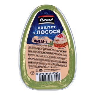 Паштет HAME лосось з/б / 100г / 16