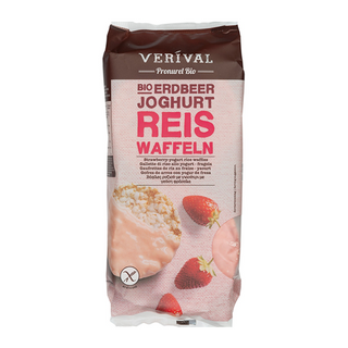 Вафлі Verival рисові з полуницею органічні 100г