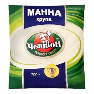 Крупа фас. ЧЕМПІОН Манна / 700г / 20