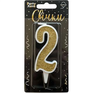 Свічка-цифра Party House Золото 2