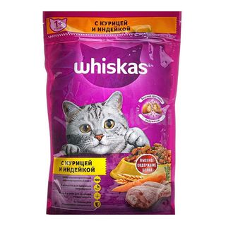Whiskas, Whiskas Подушечки Паштетные 350Гр Курица-Индейка, шт, ШК: 4607065375119