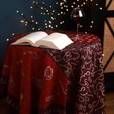 სუფრა "დამწერლობა" შინდისფერი - 140x140